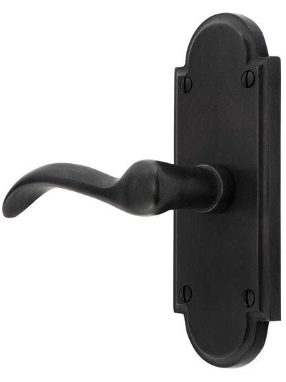 Solid Bronze Arched-Plate Door Set with Churchill Levers.